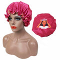 Low MOQ Custom Satin Hair Bonnet Extra Large Silk Hair Bonnets with Custom Logo Daily Use Unisex Adult