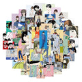 50Pcs Nostalgia Retro Cartoon Girl Illustration Decor Label for Notebook Daily Phone Diy Luggage Laptop Paper Stickers