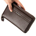 Wholesale for Baellerry Large Capacity Men's Zipper Wallet Pu Leather Mens Purse Clutch Phone Money Holder Long Design