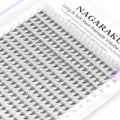 NAGARAKU Sharp Narrow Stem Premade Fans Eyelash Extension 16 Lines 5D 6D 10D Thin Pointy Base Russian Volume Fans Premium Lashes