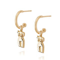 LOZRUNVE 925 Silver Minimalist Jewelry Plain Silver Inspired Body Figure Drop Hoop Earring