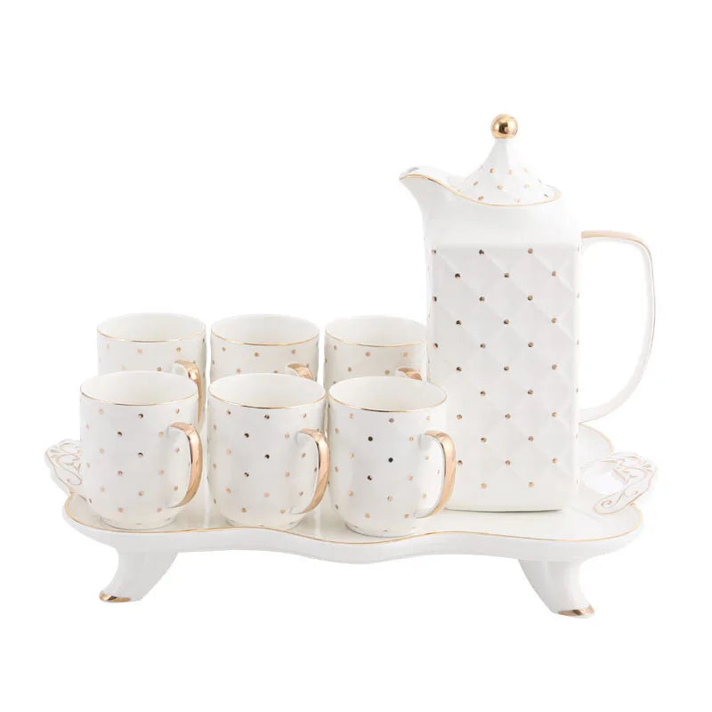 Cold Water Kettle Mug Combination Household Heat Resistant Cup Gift Box Gift Set Ceramic Tea Set