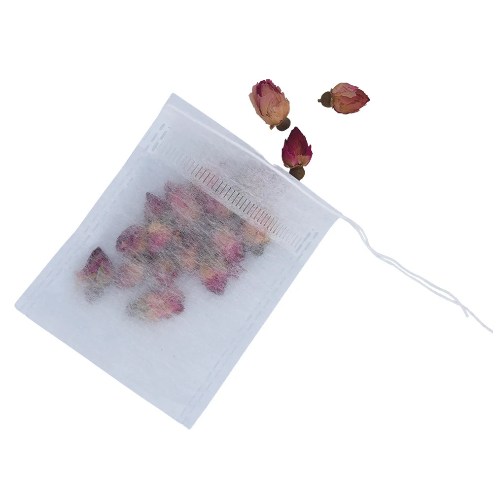 YIREEN'S 100Pcs/Bag Biodegradable Corn Fiber Tea Infuser String Empty Tea Infuser for Eco-Friendly Packaging & Printing