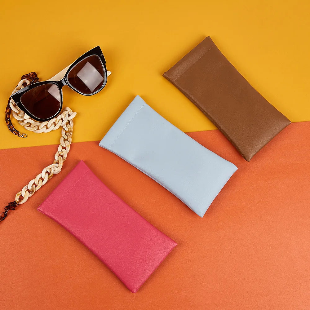 Luxury Leather Sunglass Case Custom Sunglasses Case Custom Logo Packaging Organizer Case Eyeglasses Storage Box Pouch