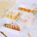 Wholesale Clear Plastic Lid With Paper Box for Egg Yolk Crisp Bread Box Packing Dessert Donuts Sandwich Boxes