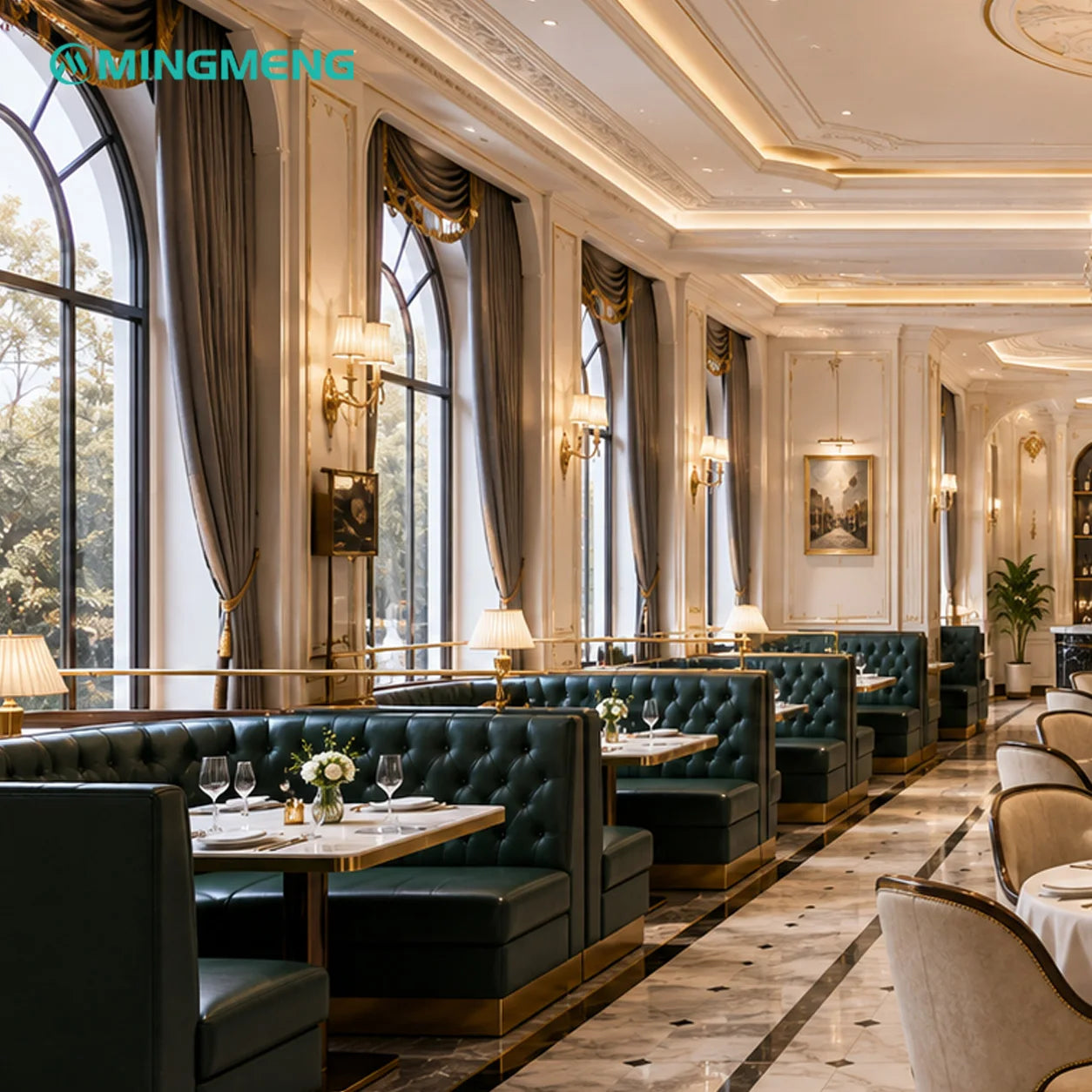 Restaurant Leather Booth Chairs Light Luxury Restaurant Cafe Furniture Chair Sofa Set Furniture Restaurant Lounge Furniture