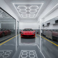 Zt1018 Led Workshop Light Easy Installation Honeycomb Car Detailing Garage Hexagon Industrial Light