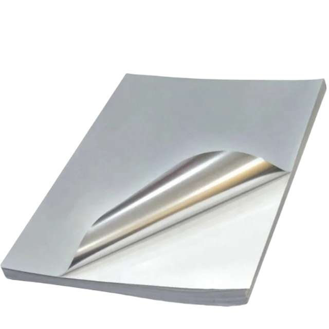 Factory Direct Supply Matt Silver Stickers Waterproof Vinyl PET Paper Printable Adhesive Roll or Sheet Material