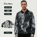 2026 Custom Men's Designer Casual Tapestry Coat Jackets Plus Size Outdoor Streetwear Tapestry Zip up Man Jacquard Blanket Jacket