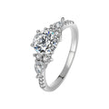 Cross Border Platinum Mosan Diamond Women's Ring Bow Queen 1.25 Carat Hot Selling Proposal Diamond Ring