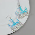 Hip Hop Cool Boy Acrylic Laser Cutting Candlestick Pearl Droplet Tassel Cartoon Fantasy Crystal Chandelier Acrylic Drop Earrings