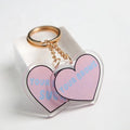 Key Chain Designer Custom Print Logo Clear Heart Shaped Cute Charms Acrylic Keychain for Promotional