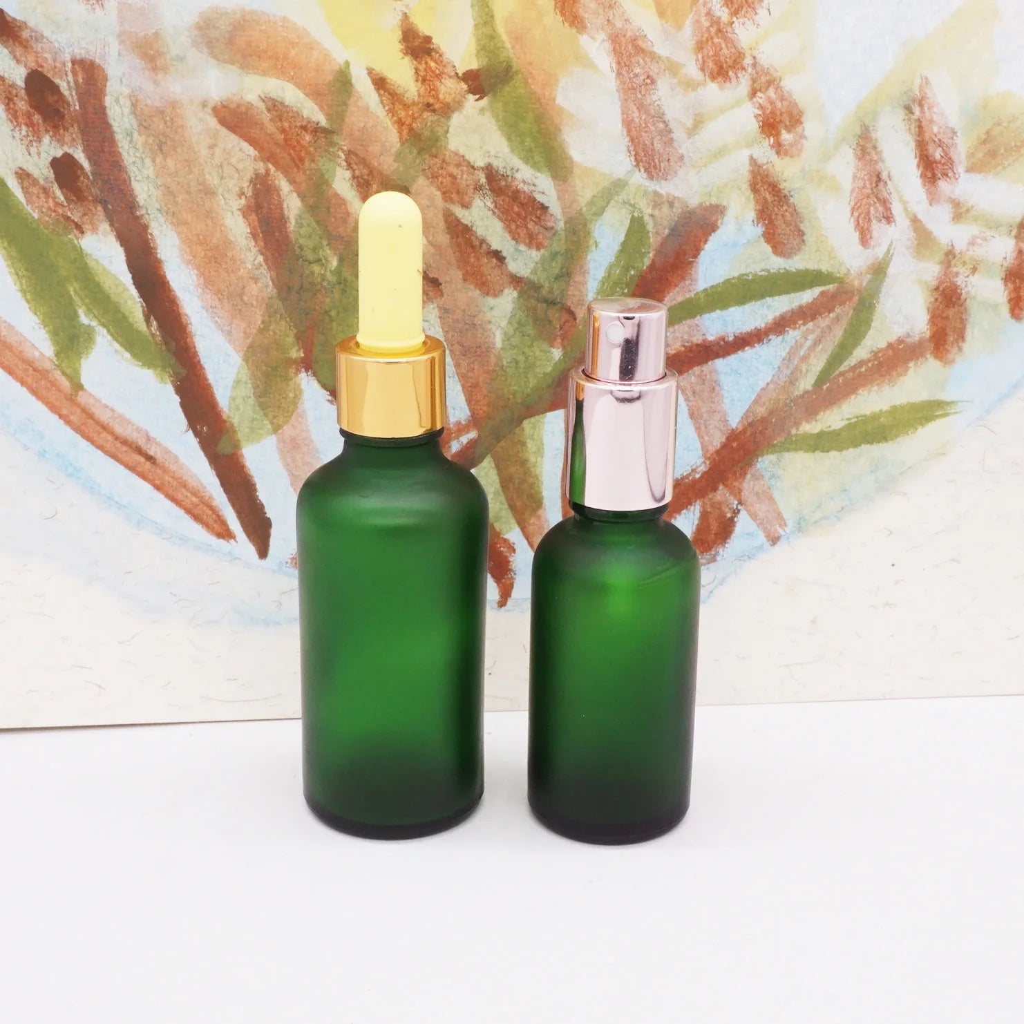 10ml 15 ml 20 ml 30ml 50 ml 100 ml Green Europe Euro Glass Dropper Bottles for Essential Oils