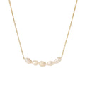 Exquisite Stainless Steel 18K Natural Freshwater Pearls Charms Clavicle Chain Necklace for Women