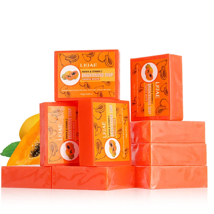 Manufacturer Customized Bar Soap Organic Herbal Kojic Skin Whitening Body Face Brightening Lightening Papaya Carrot Soap