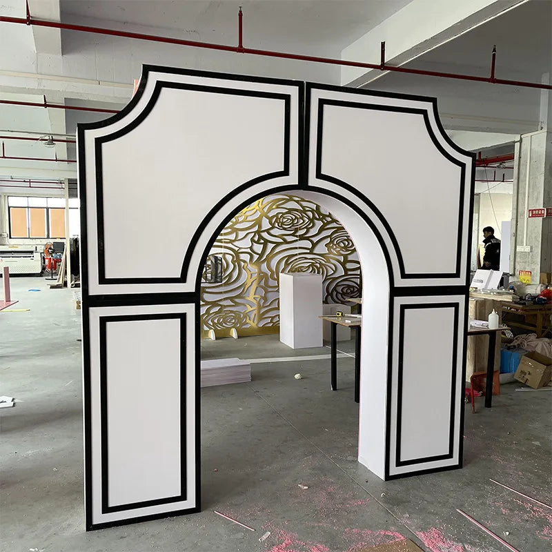 Acrylic Background Romantic Pvc Large Backdrop Lotus Shape Wedding Stage Backdrop for Wedding Party Events Decoration