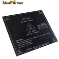 New Ideaformer 3D Printer PCB Square Aluminum Hot Bed Black 214*214*3mm 3 Months Warranty FDM