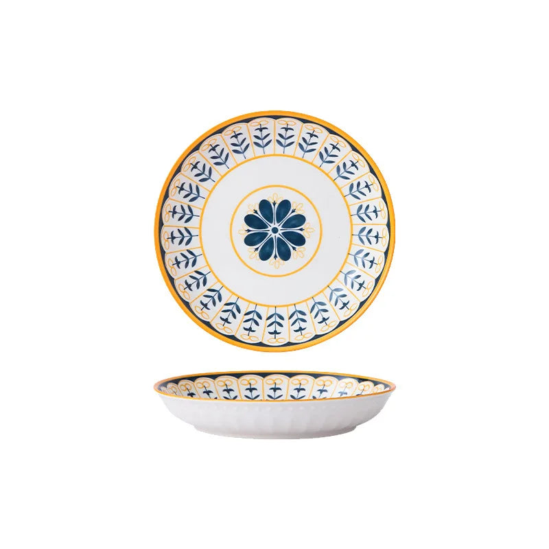 Nordic Simple Household Ceramic Tableware Ins High Value Ceramic Breakfast Ceramic Dessert Plate