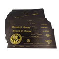 Custom Personalized Diamond Check America Golden Ticket Gold Banknote Vip TRB Membership Card Checks Trumb Note for Gift