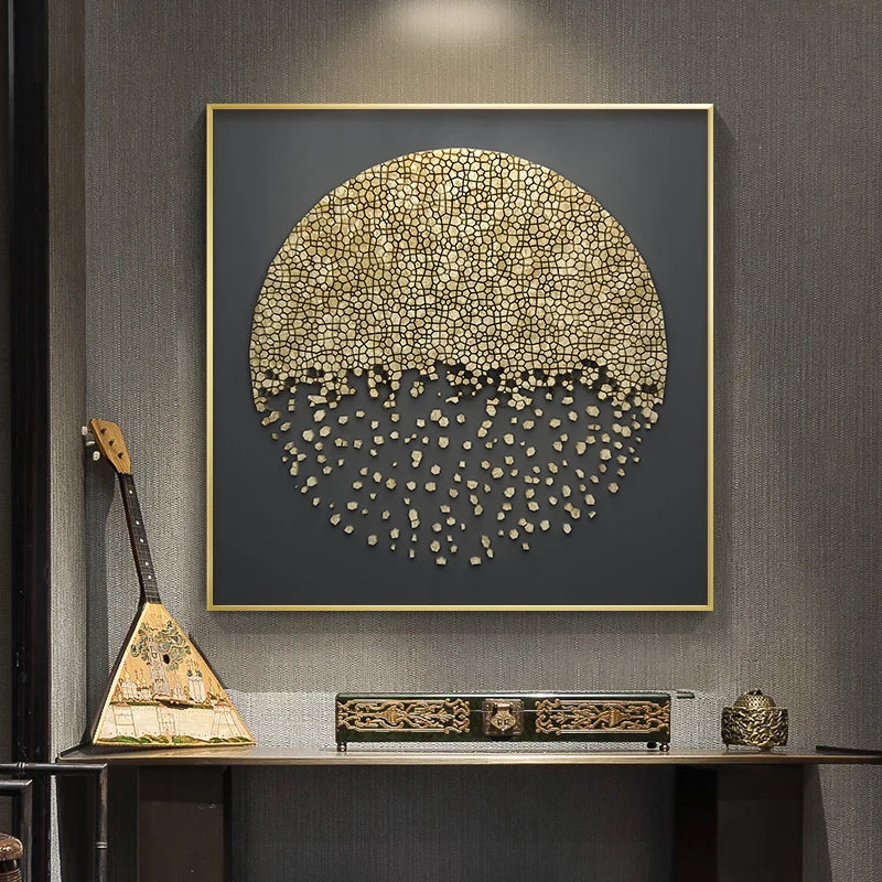 Factory Custom HD Prints Picture Poster Any Size Modern Golden Photo Art Canvas Paintings on Canvas Wall Art for Home Decor