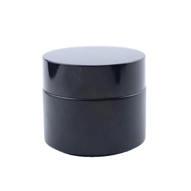 Custom Eco-Friendly Matte Black Glass Cosmetic Jar and Bottle 1Oz 2Oz 4Oz 5Oz 6Oz 8Oz 10Oz 12Oz for Face Cream