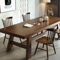 2024 Wholesale Round Solid Wood Top and Metal Legs Dinning Table Set Coffee Table with 4 Chairs