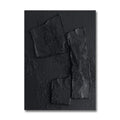 Texture 3D Wall Art Black Abstract Oil Painting Living Room Decorative Painting Hand-painted Textured Canvas Art