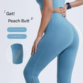 Factory Custom Fitness Yoga Pants No Embarrassment Line Sports Tight Peach High Waist for Women