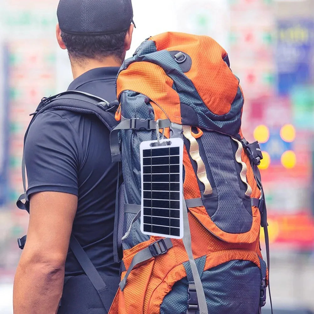 2W Portable Mini Semi Flexible Solar Panel Charger for Mobile Phone Outdoor Camping Fast Charging Solar