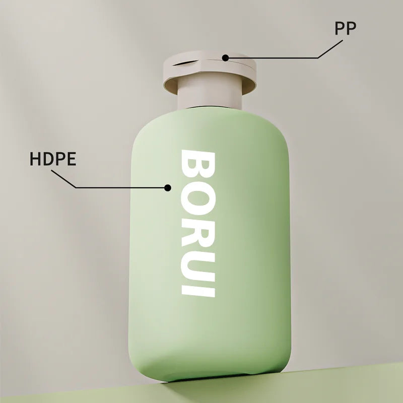 Custom Design Soft Touch Biodegradable Green Cosmetic Packaging Flip Cap PE Material Custom Logo Face Mask Body Lotion Shampoo