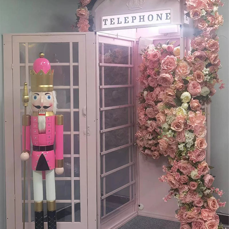 Factory Price Customized Metal Classic Phone Booth Wedding Decorations pink London Telephone Booth