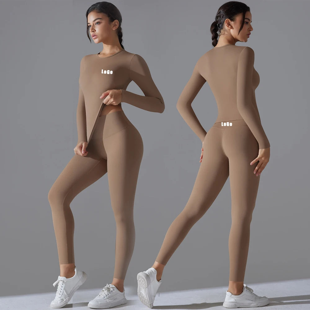 2024 New Women'S Jogger Custom Smart Stretch One Piece Women Sportswear Running Training Gym Athletic Fitness Workout Yoga Set