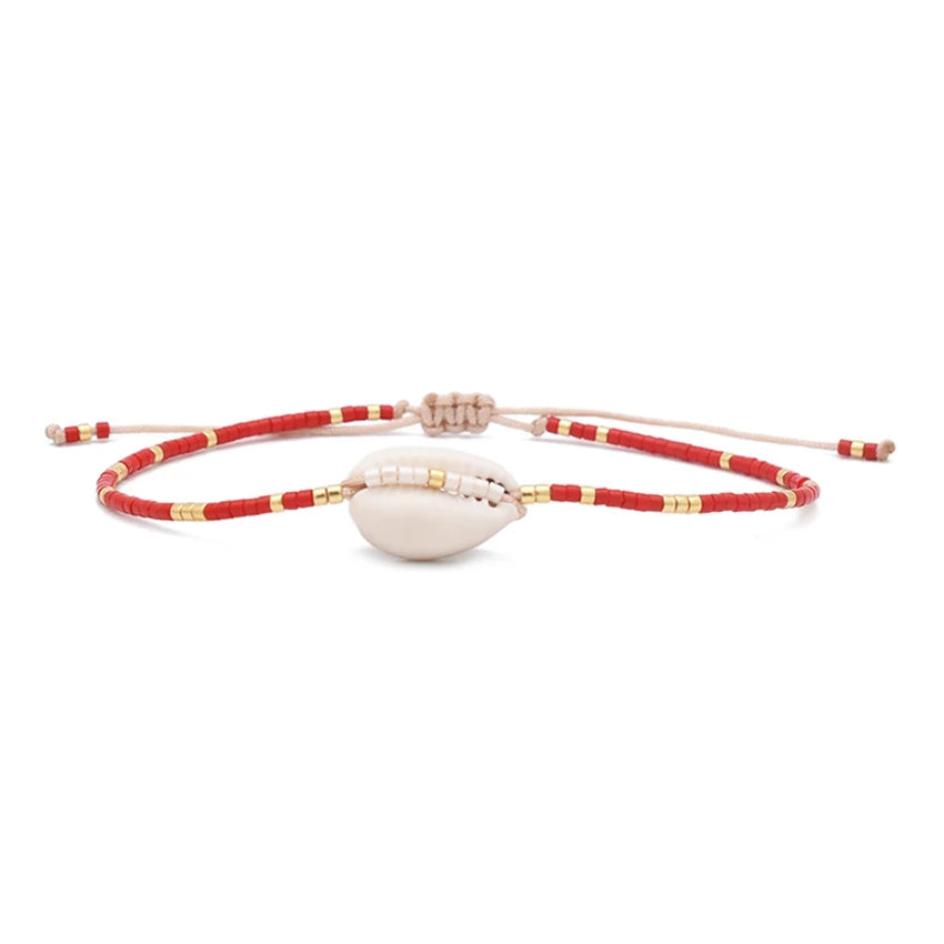 Adjustable Cowrie Shell Miyuki Beaded Bracelets Boho Pulseras De Hilo for Trendy for Wedding Party Anniversary Gifts Rhodium
