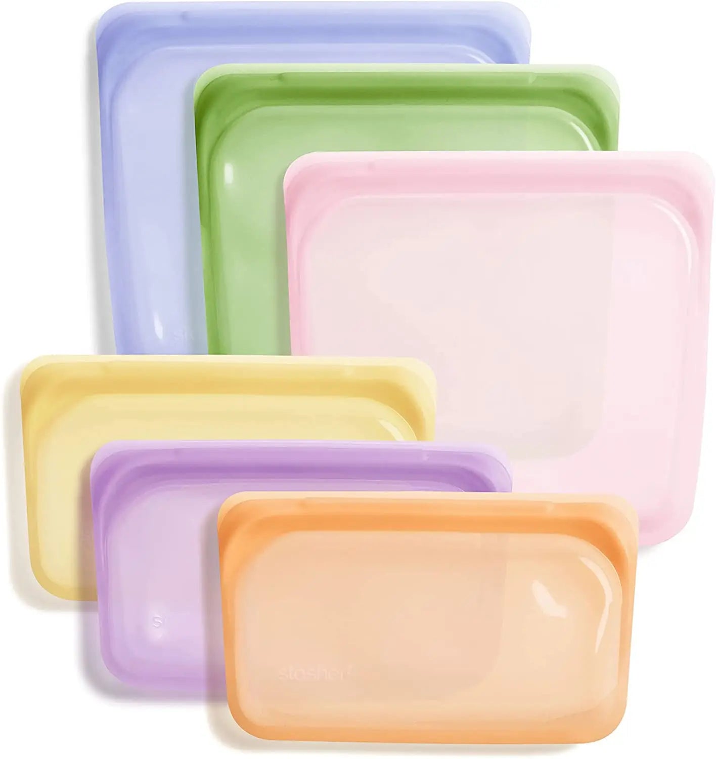 Reusable Ziplock Snack Bag Double Zipper Leak-proof Sealed Customizable Storage Silicone Food Bags for Packing Food