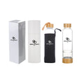 Top Quality Custom Logo Healing Energy Crystal Bamboo Glass Rose Gold  Crystal Infused Elixir Crystal Stones Bottle