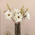 M920 PU Foam magnolia Flower EVA Artificial Single Stem magnolia Flower Arrangement Home Wedding Table Decor