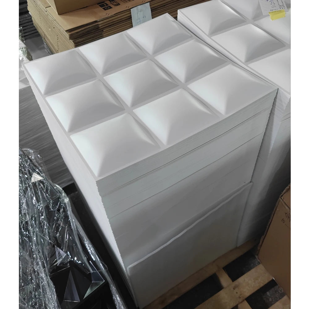 Hotels Bedroom Living Room Decor Modern Waterproof PVC 3D Wall Panel Various Colors Wall Coating