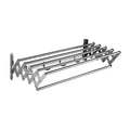 Customized OEM Stainless Steel Wall Mounted Retractable Towel Shelf With Clothes Hook Toallero De Hotel Wall Mount Towel Rack