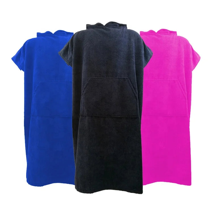 Microfiber Adults Hooded Poncho Towel Surf Poncho Beach Changing  Towel