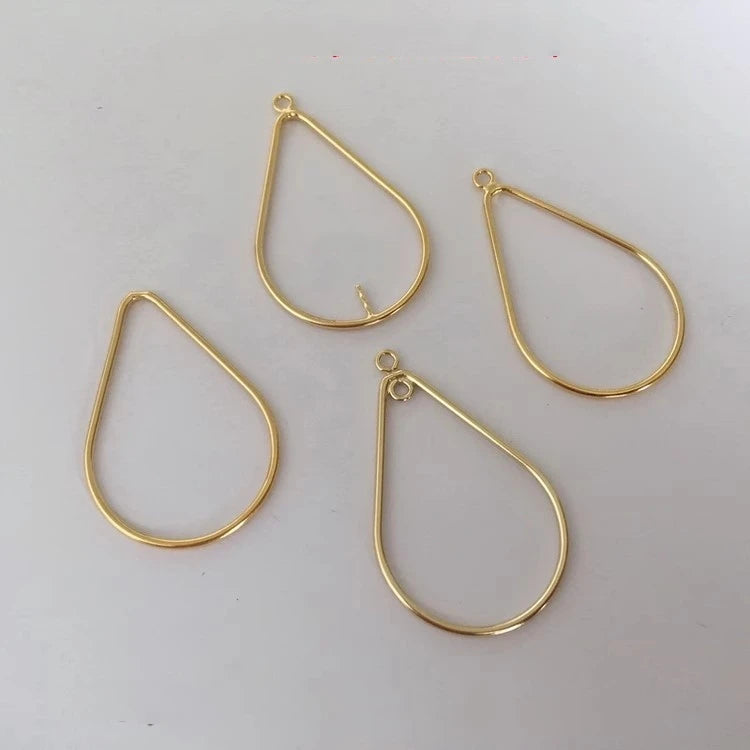 Real Gold Filled Tear Drop Rings for Women DIY Permanent Jewelry Making