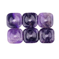 Hot Sale Gemstones 30MM Square Amethyst Natural Stone Pendant Crystals Stone Designer Jewelry for Keychain Necklace Making Gift