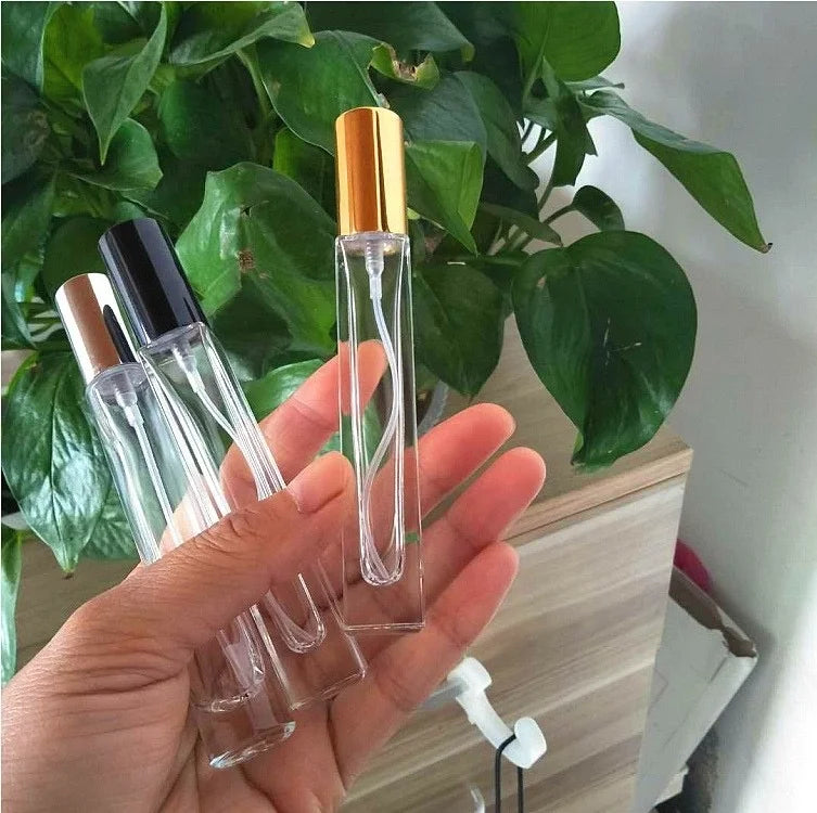 Factory Wholesale Reusable 10ml Screw Pump Glass Perfume Spray Bottle Spray Bottles Perfume Glass Bottle