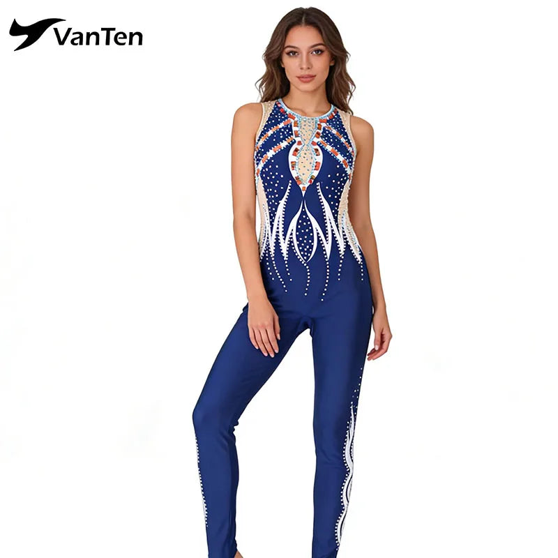 Women Expensive Wear Competition Rhythmic One Piece Suit Custom Youth Gymnastics Leotard Skating Pants Girls