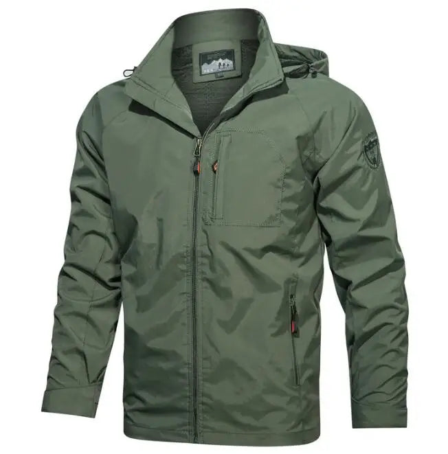Waterproof Men's Windbreaker Jackets Outdoor Sports Jackets Coat OEM Custom Soft Shell Cargo Jacket