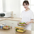 Stackable PET Rectangle Transparent Refrigerator Jewelry Big Food Box Storage Model