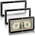 Shenzhen Factory Black Acrylic Display Frame Magnets Rectangle Dollar Bill Display Case Rectangle Store Display Stand Dollar