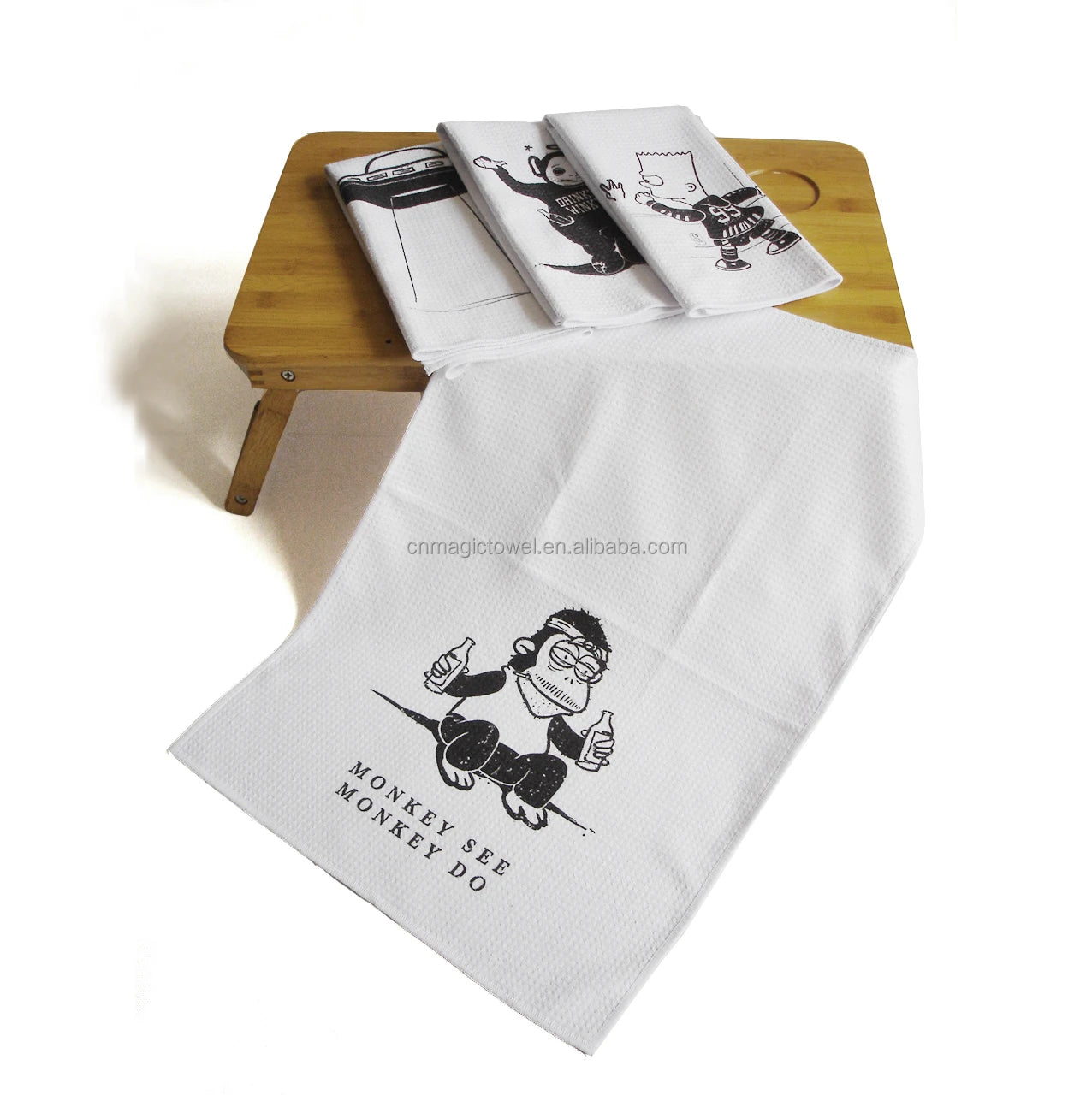 Microfiber Polyester and Polyamide Custom Printed Kitchen Towel Dish Cloth Absorbable Glass Microfiber Dish Towels Luxury