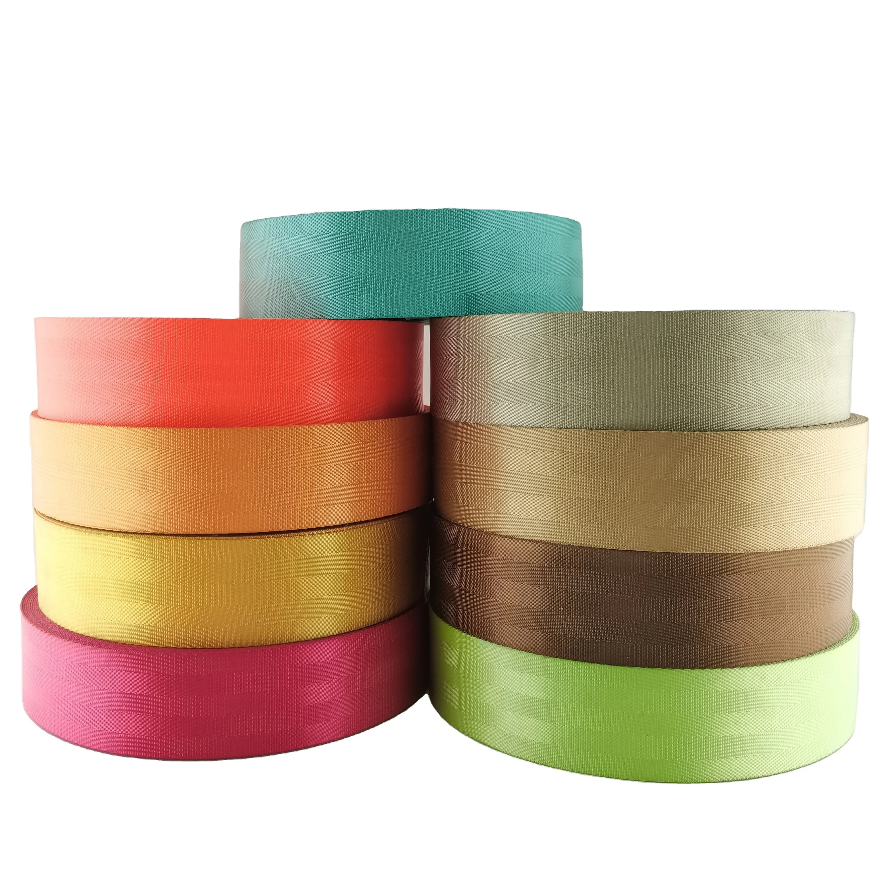 5cm Safety Stripe Nylon Webbing for Safety Belt Nylon Ribbon for Bag Strap Pure Color Webbing