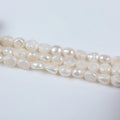High Quality   10-11mm Loose Pearls  White  Baroque  Pearls Freshwater Pearl Strand  for Marking Jewelry 18cm