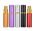 10ml Portable Colorful Glass Perfume Spray Flat Electrochemical Aluminum Lid Bottle Empty Make up Water Spray